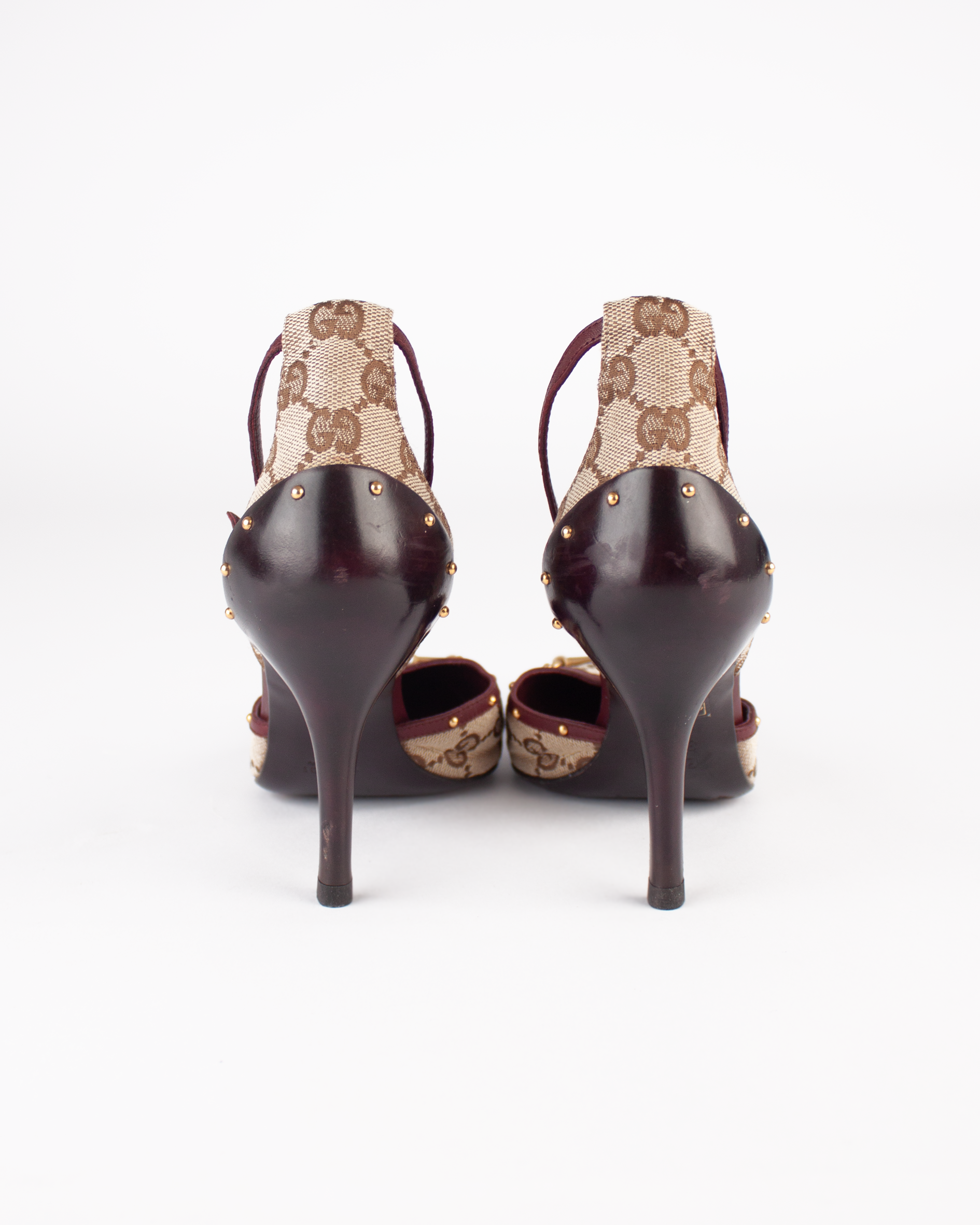 Vintage GG Monogram Horsebit Stud Pumps