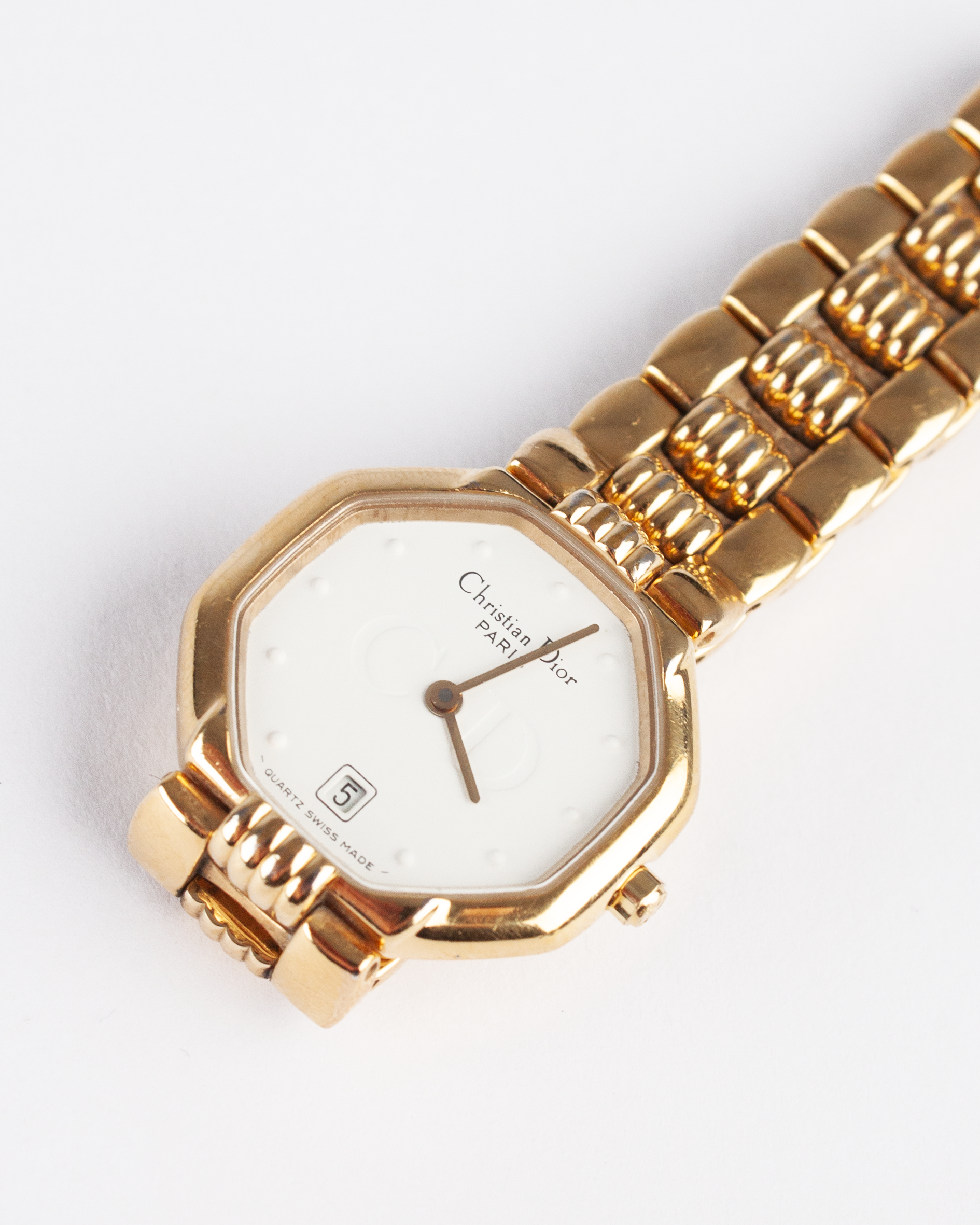Vintage Octagon Gold Plated Watch