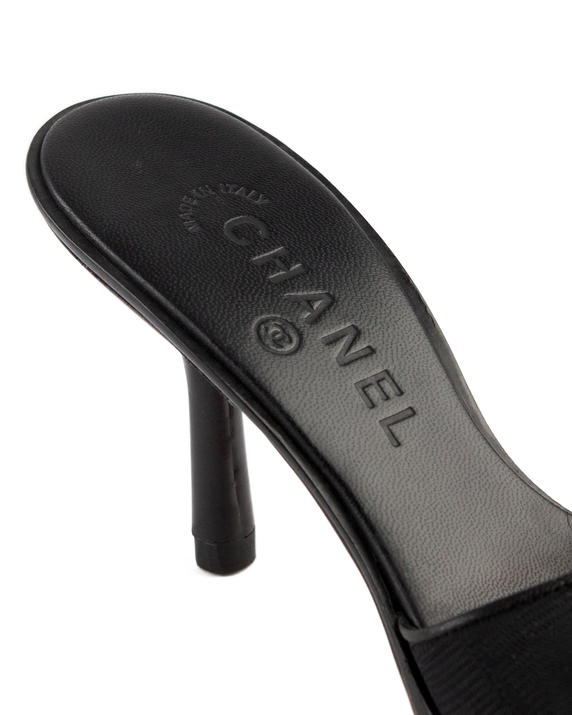Vintage Black CC Mules