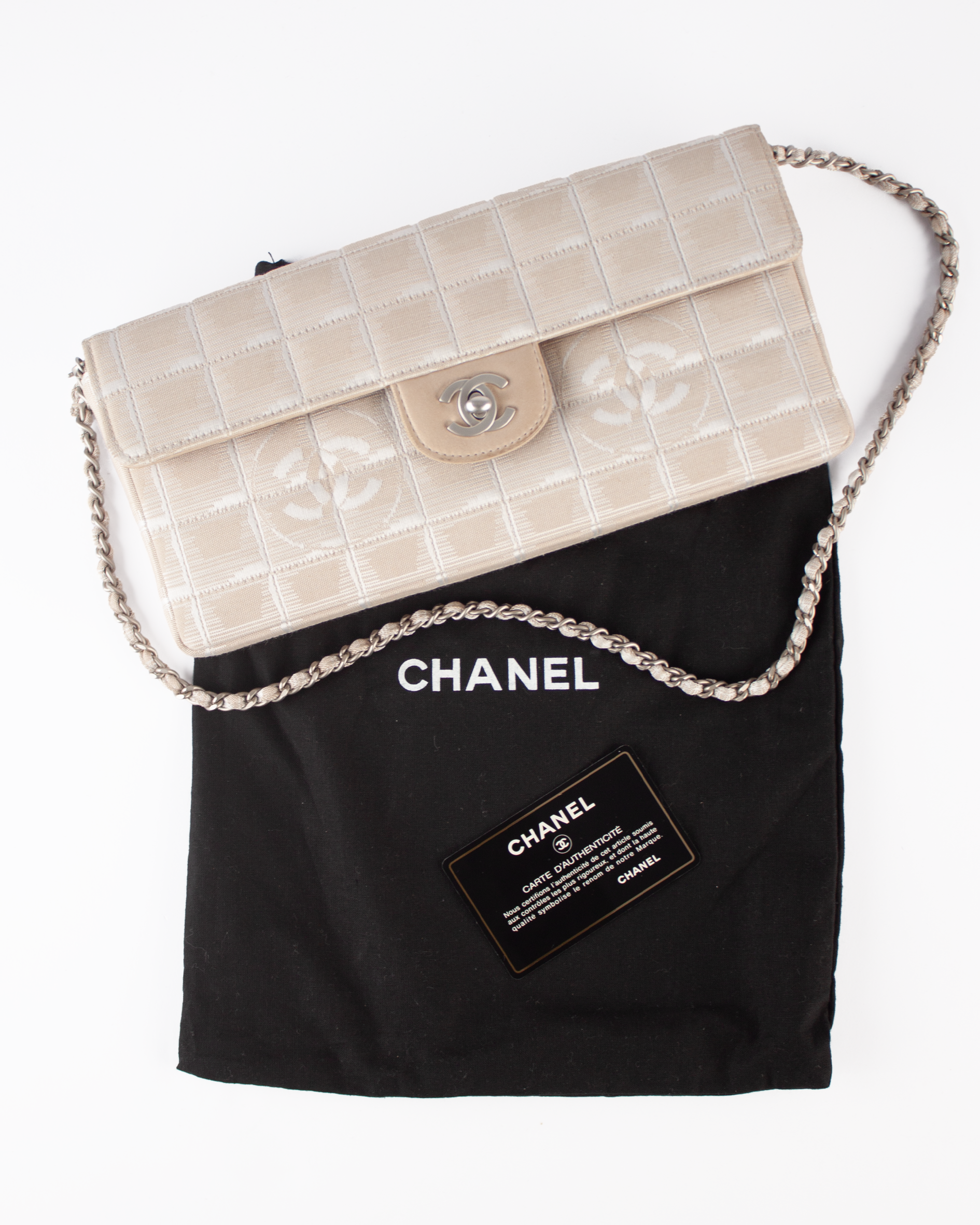 Early 2000s East West Chocolate Bar Flap Bag