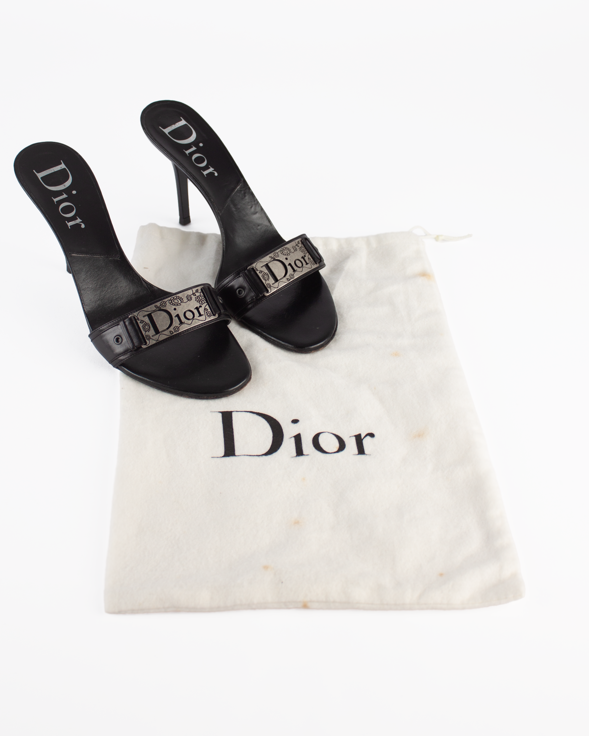 Christian Dior Vintage Plaque Mules