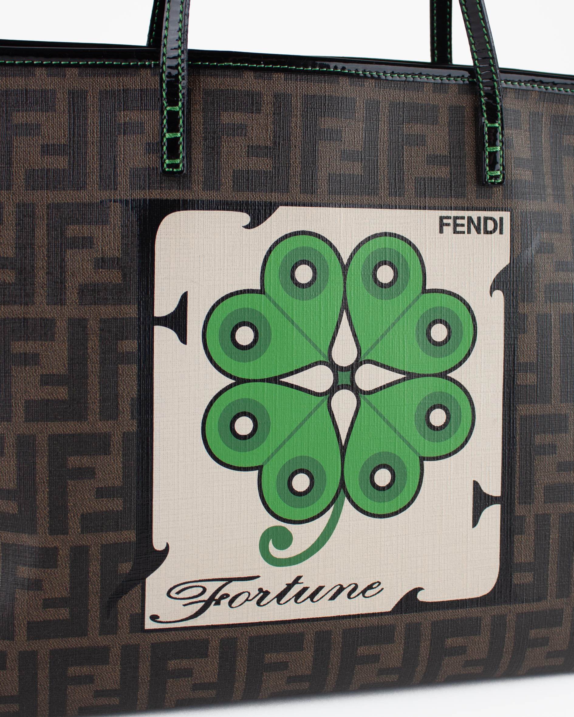 Rare Limited Edition Zucca Spalmati Clover Print Tote Bag
