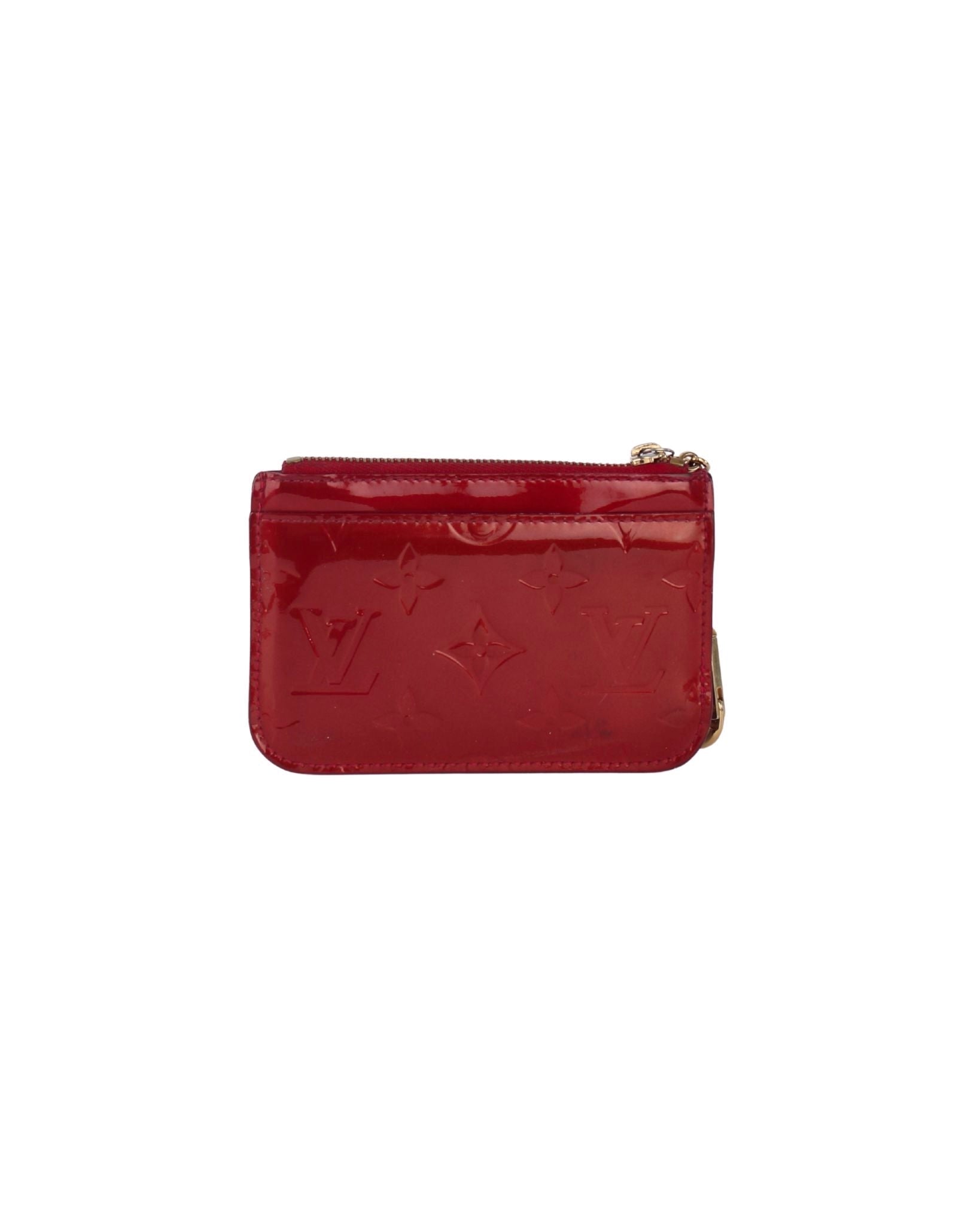 Red Monogram Vernis Coin Purse