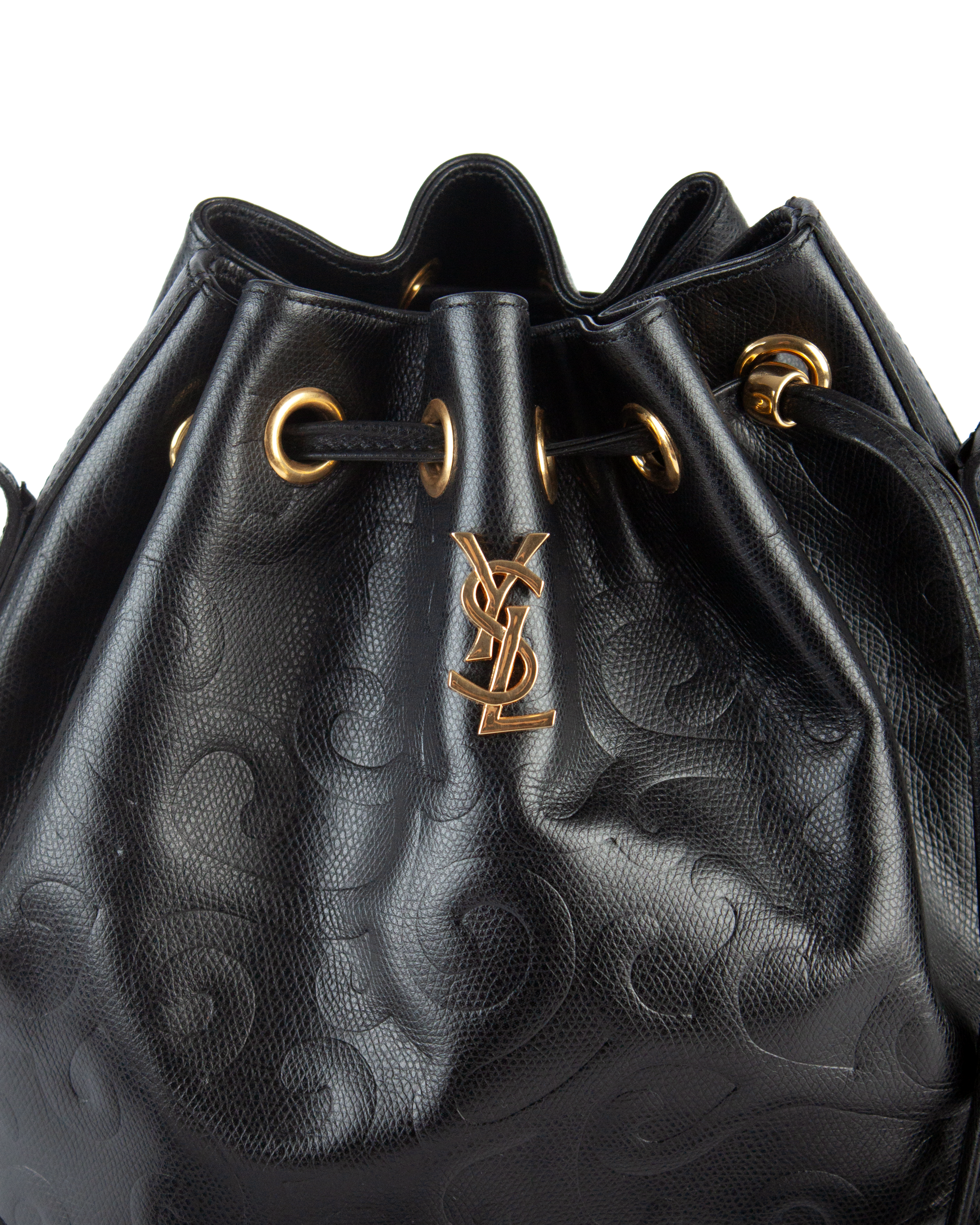 Rare 1990s Arabesque Drawstring Bucket Bag