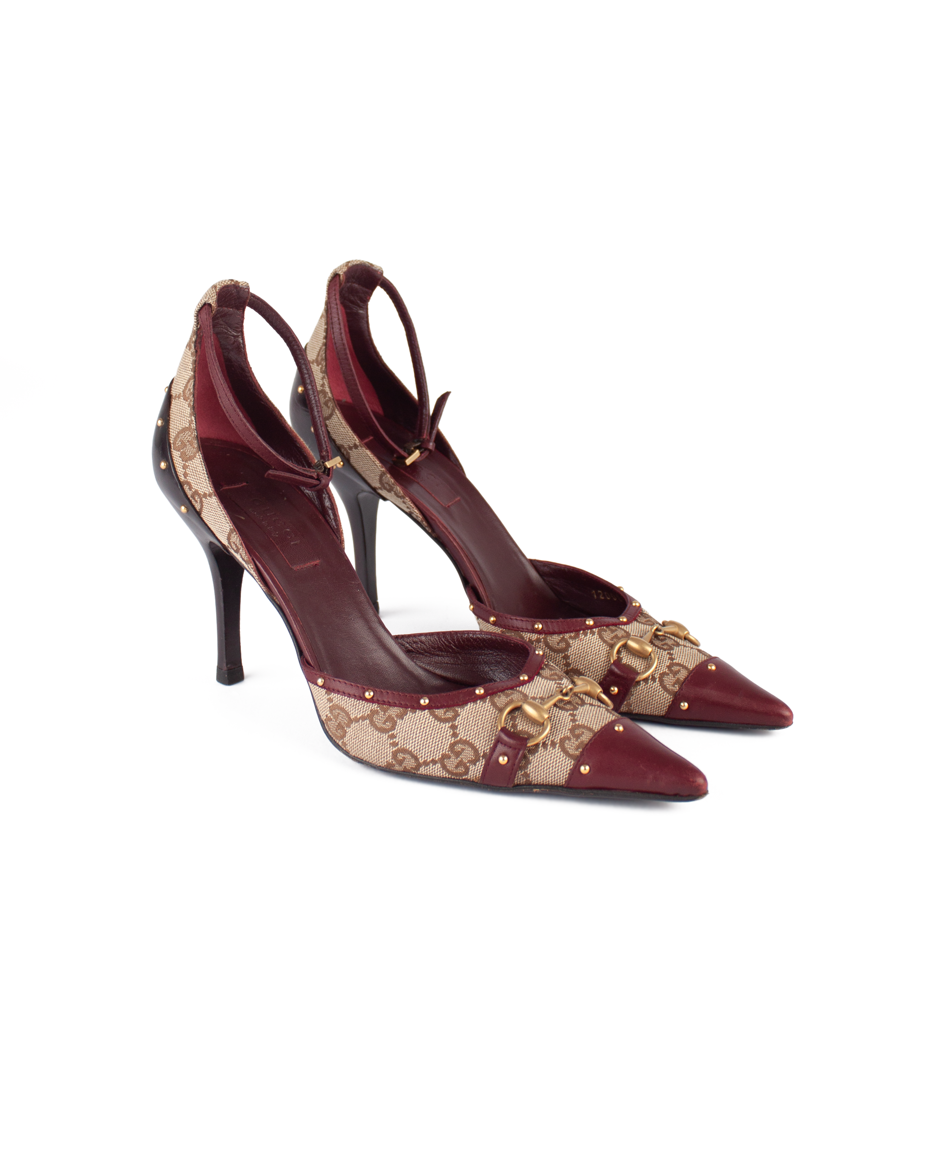 Vintage GG Monogram Horsebit Stud Pumps