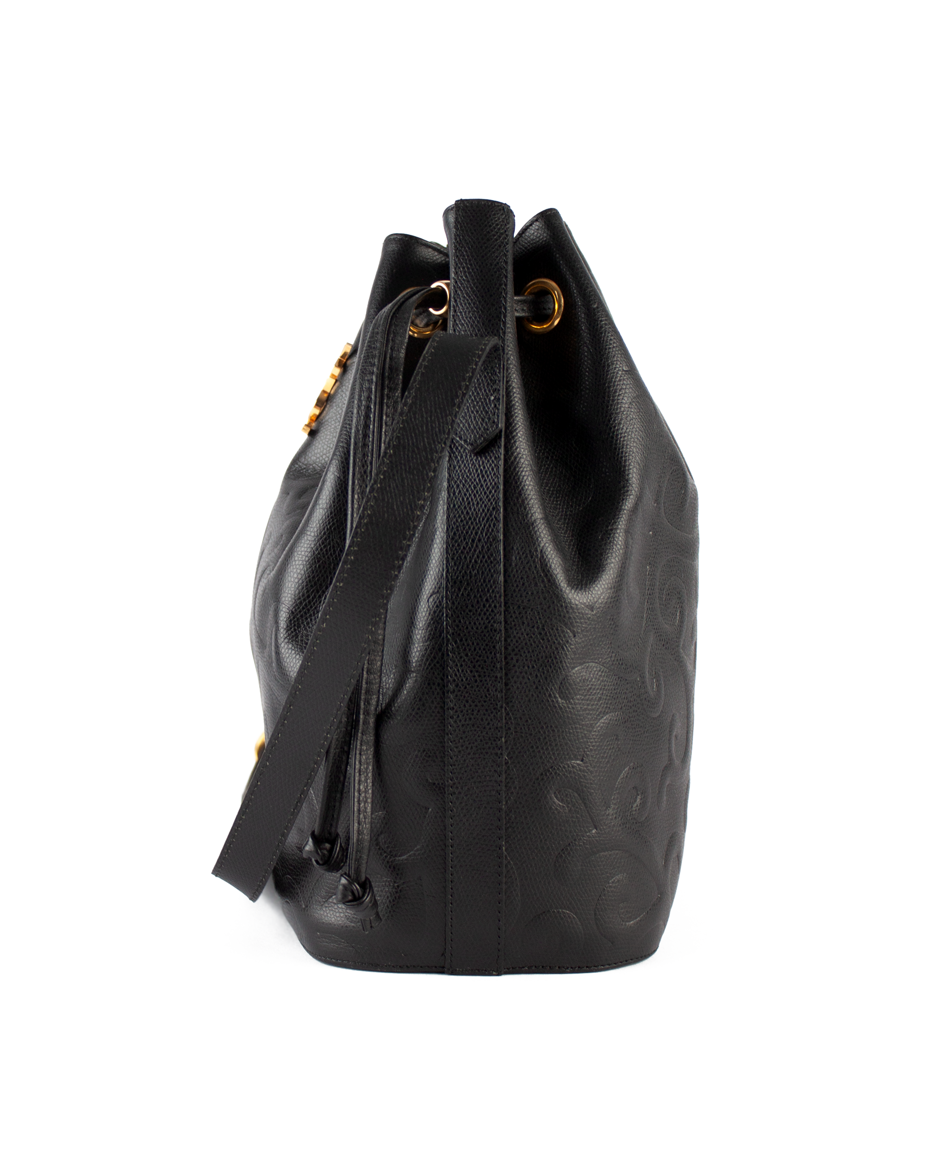 Rare 1990s Arabesque Drawstring Bucket Bag