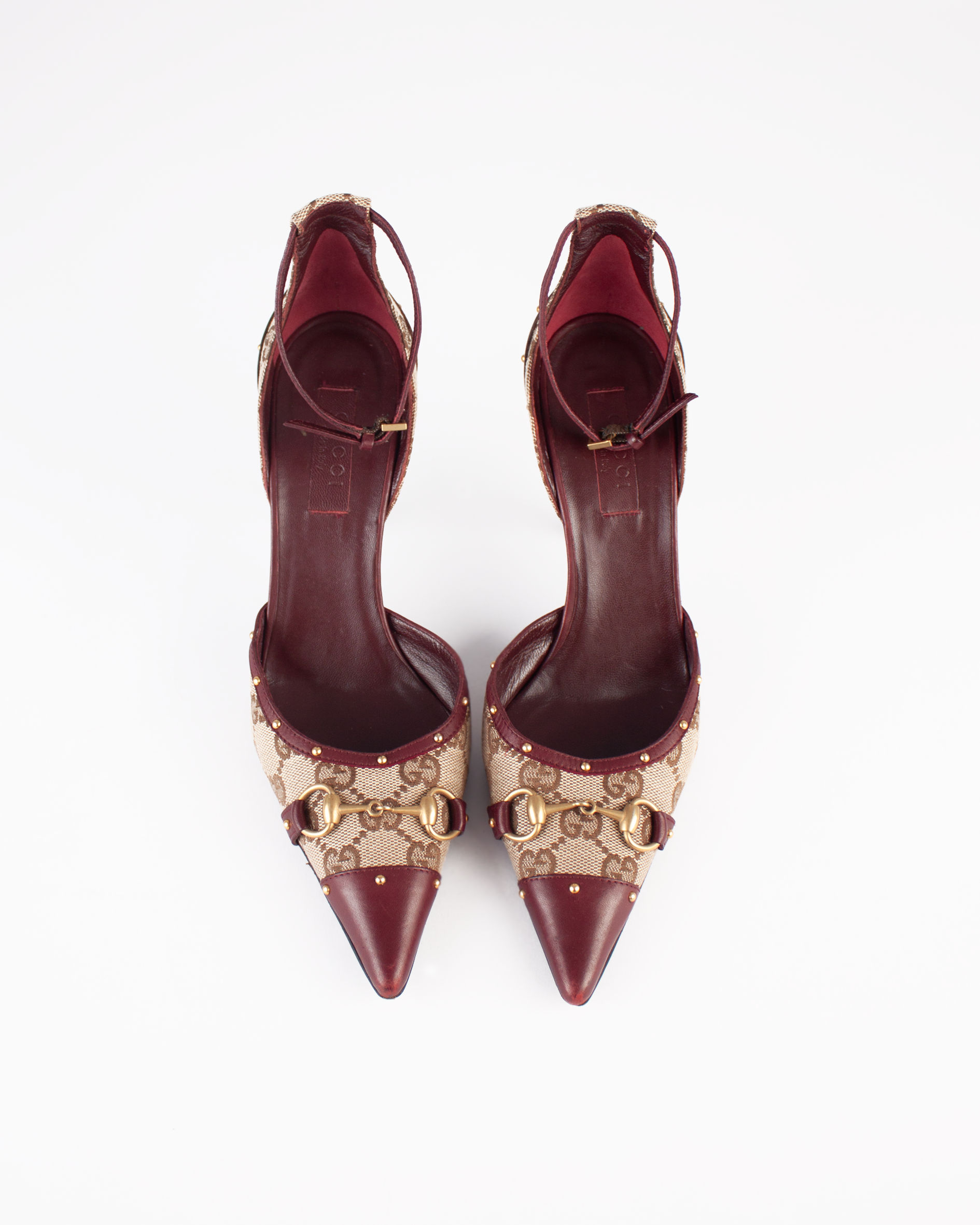 Vintage GG Monogram Horsebit Stud Pumps