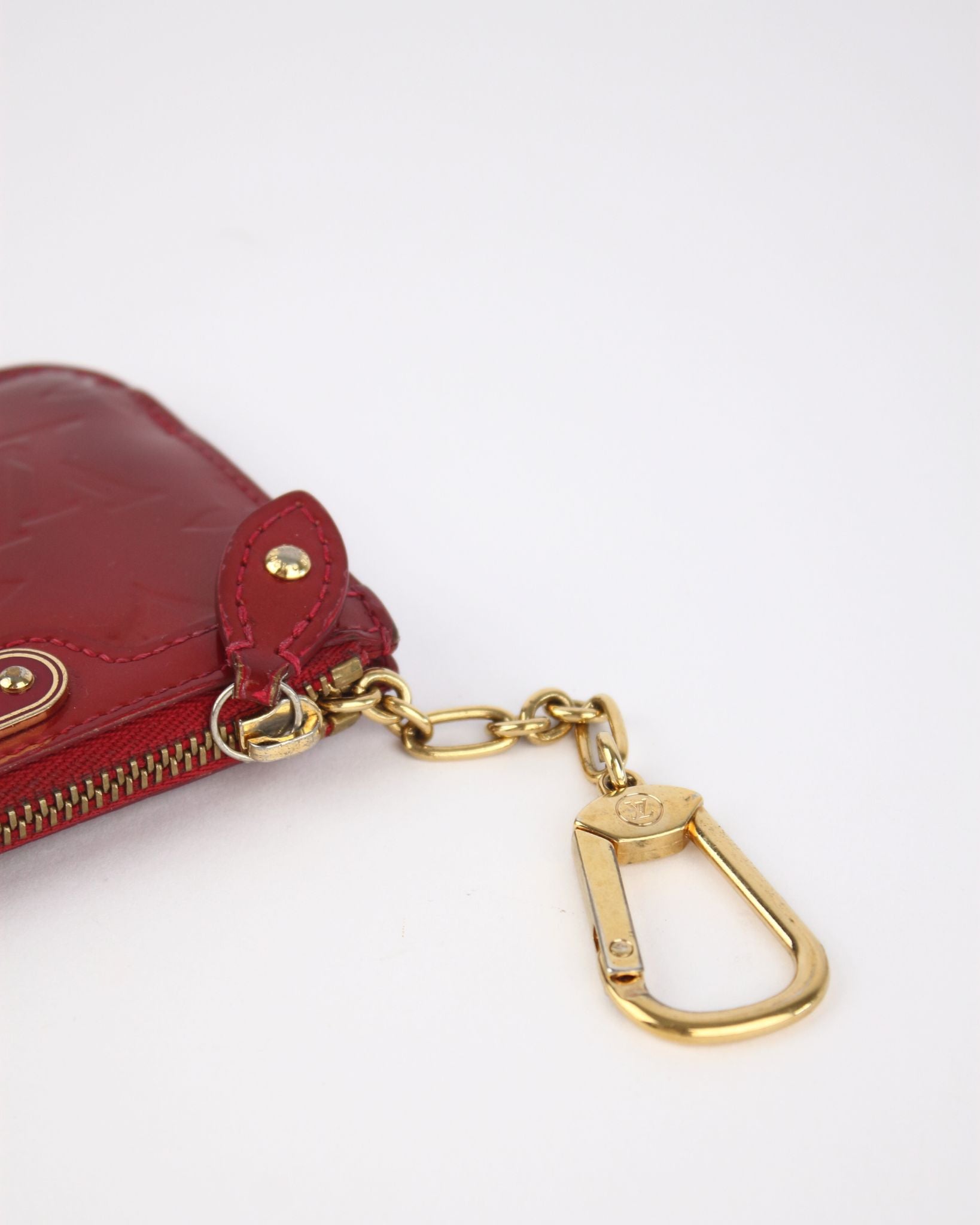 Red Monogram Vernis Coin Purse