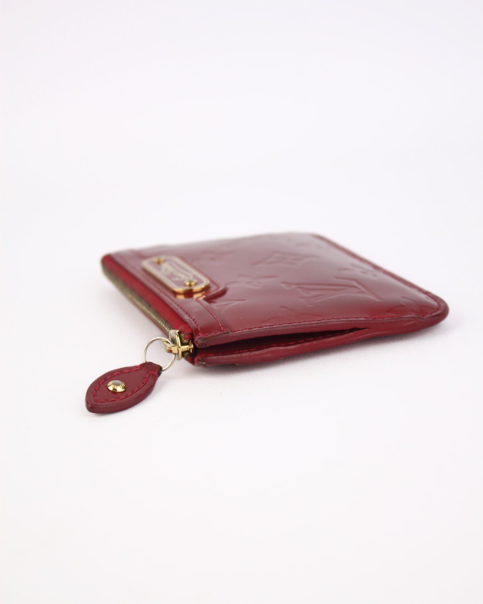 Red Monogram Vernis Coin Purse