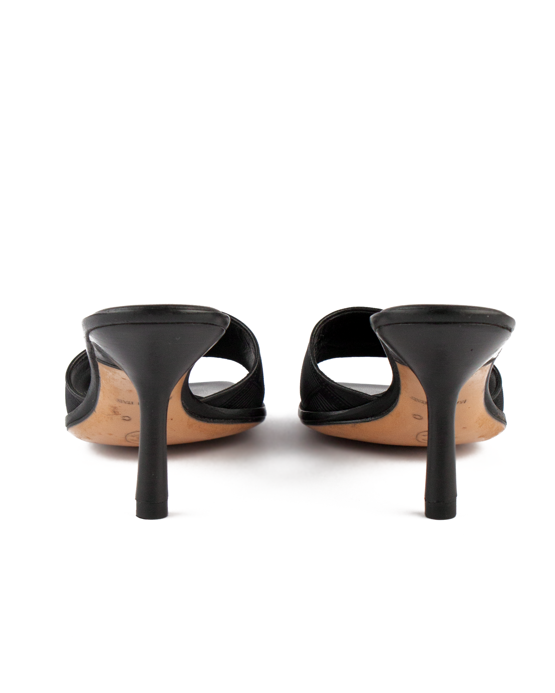 Vintage Black CC Mules