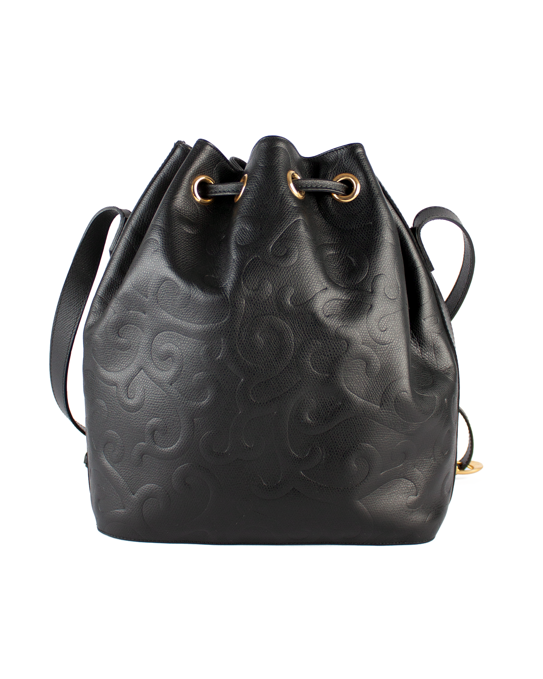 Rare 1990s Arabesque Drawstring Bucket Bag