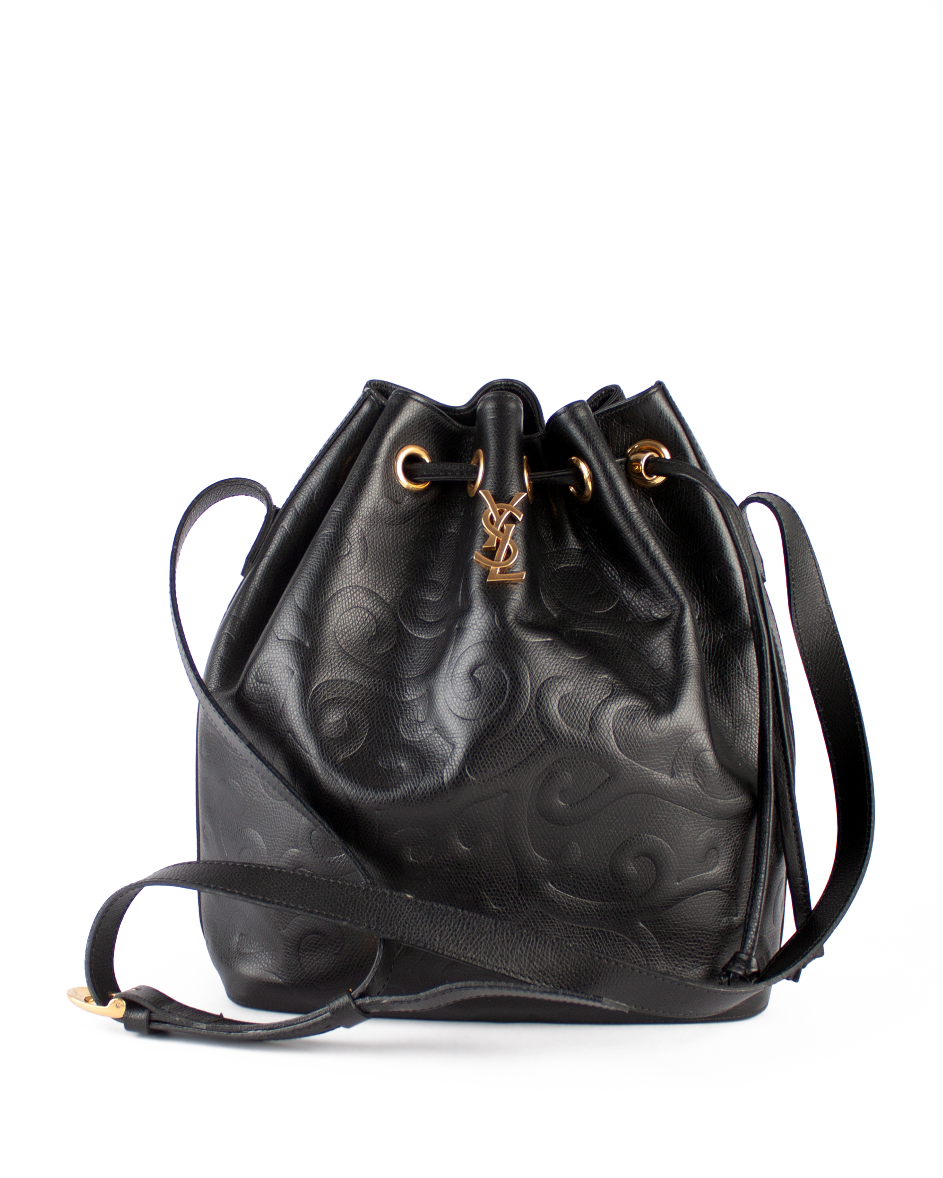 Rare 1990s Arabesque Drawstring Bucket Bag