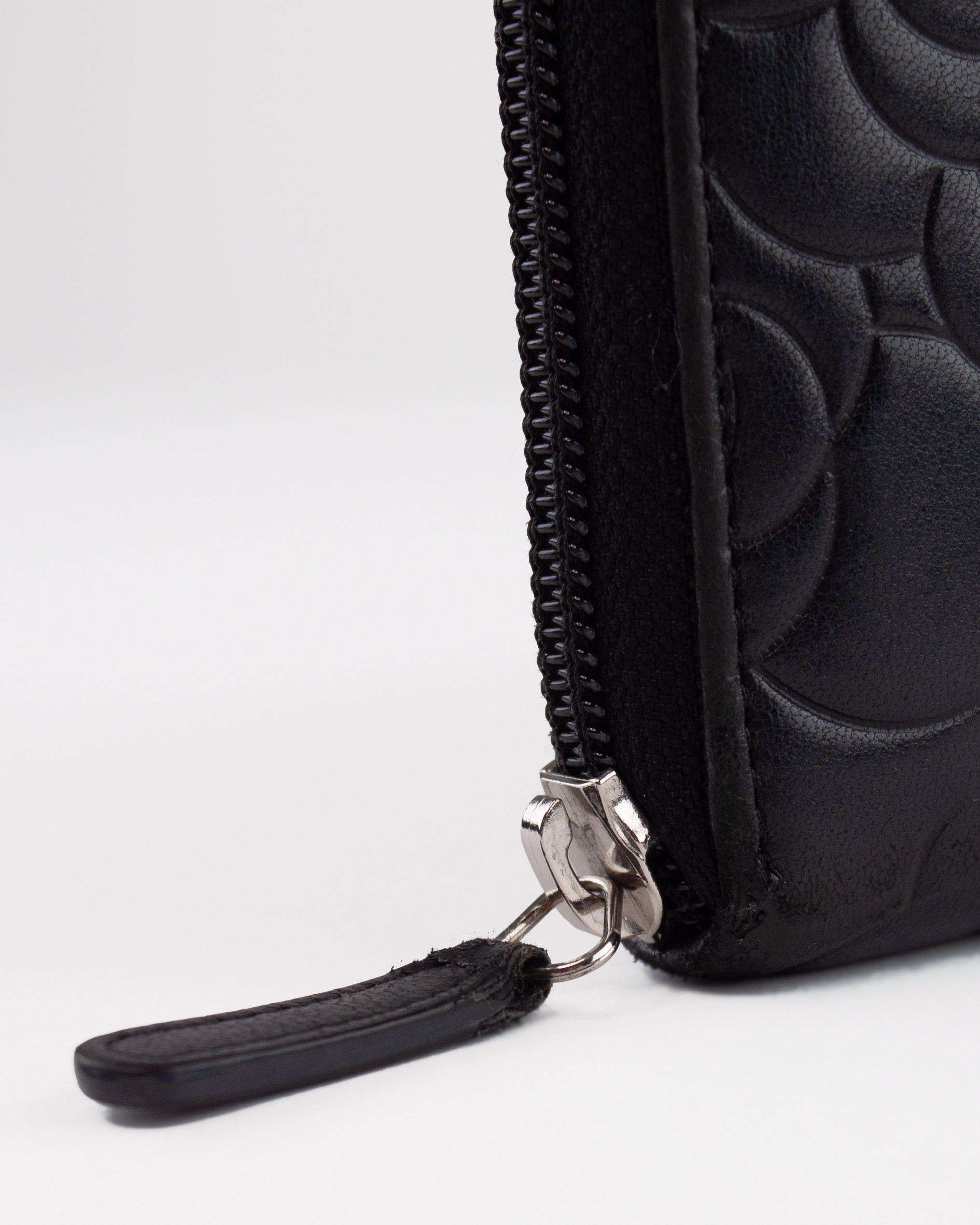 Camellia Embossed Lambskin Long Wallet