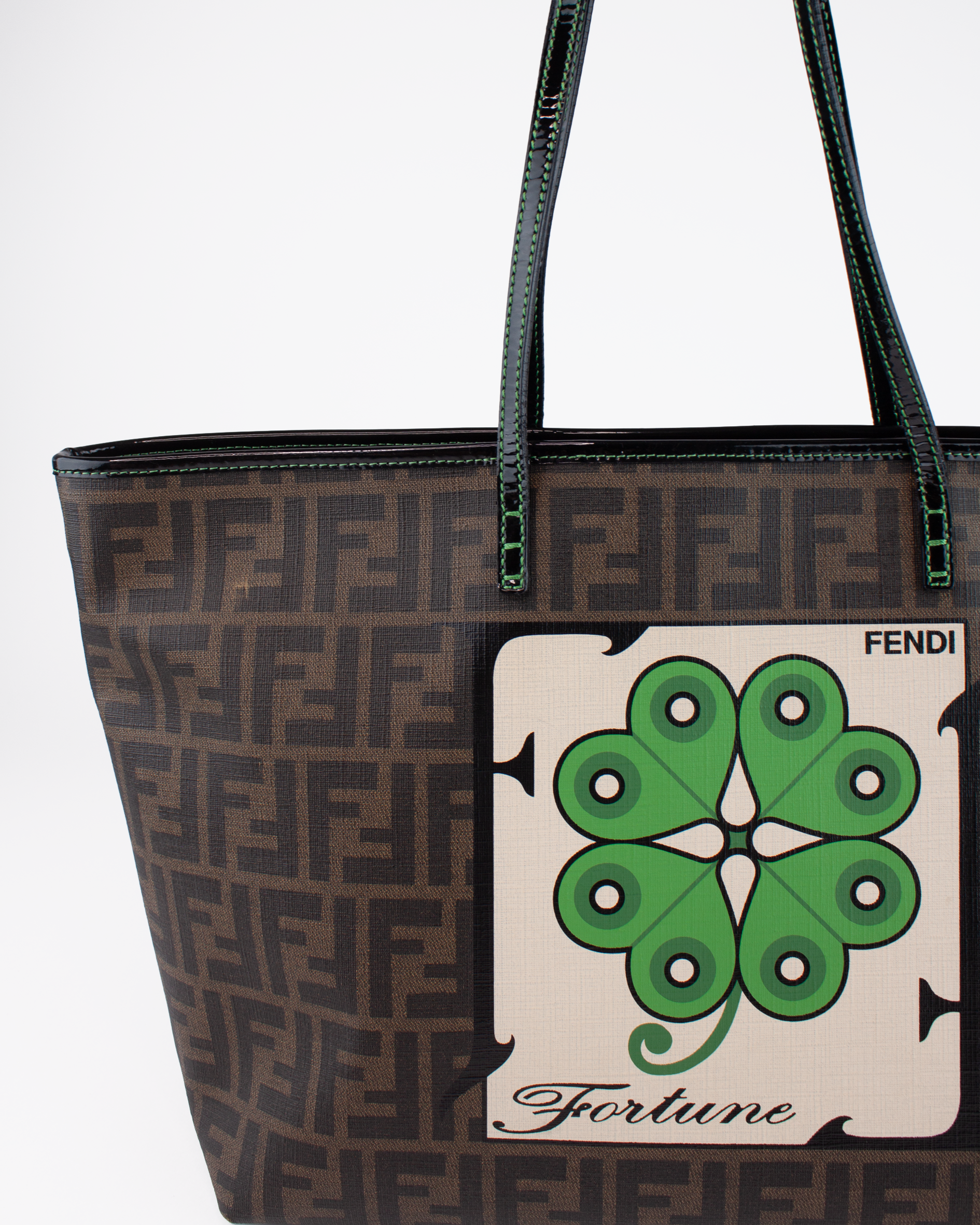 Zucca Spalmati Clover Print Tote Bag