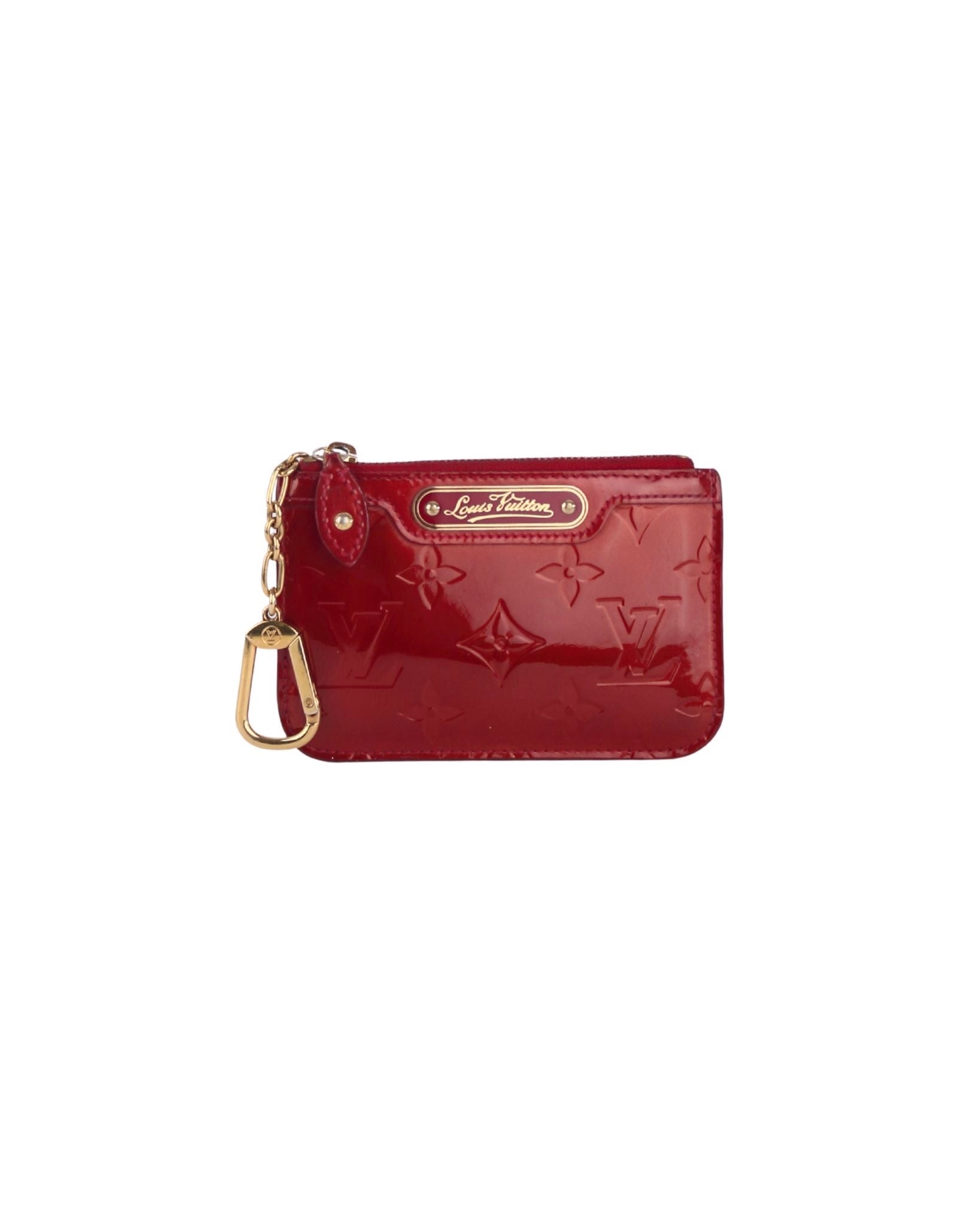 Red Monogram Vernis Coin Purse
