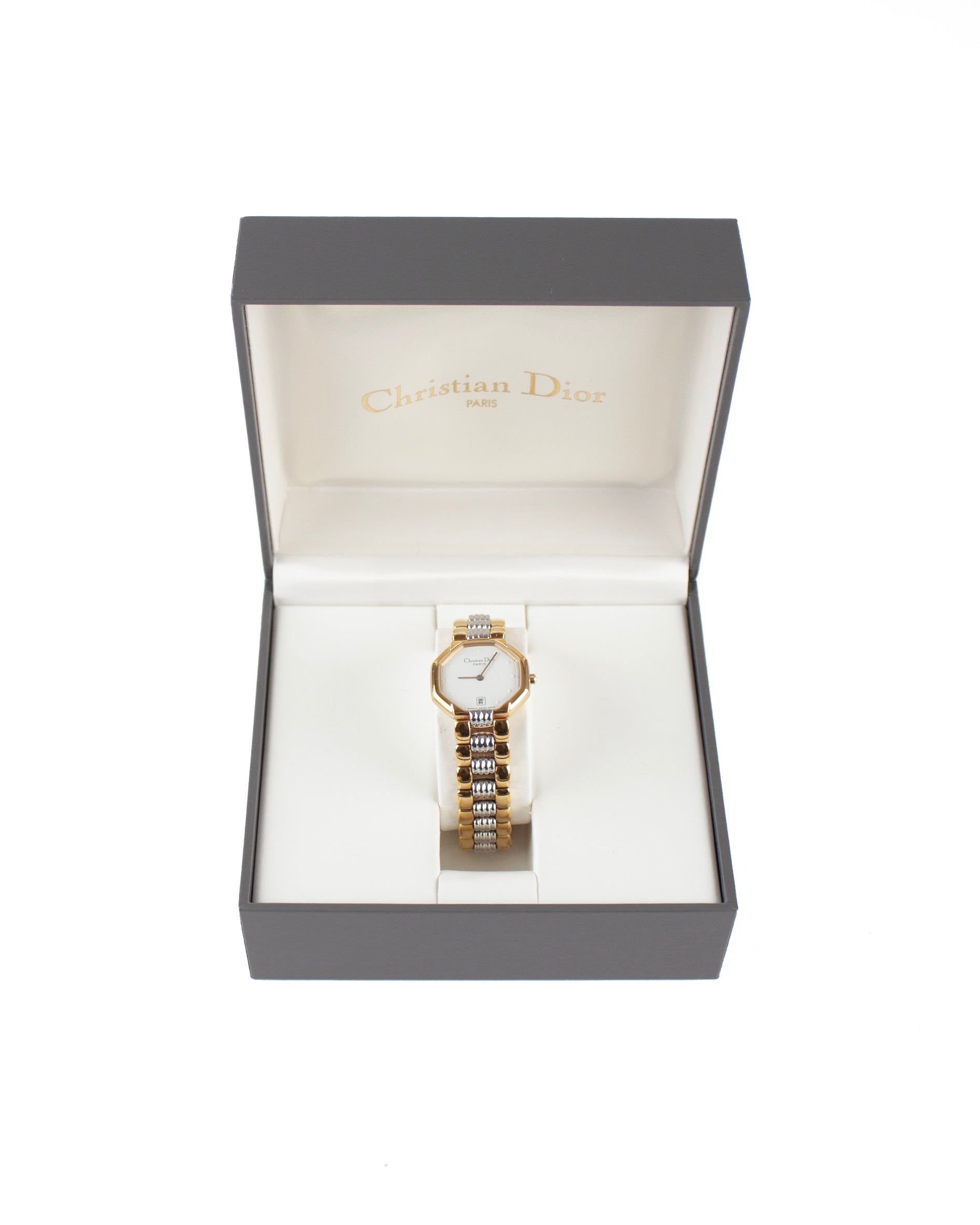 Vintage Octagon Gold Plated Dual Tone Watch