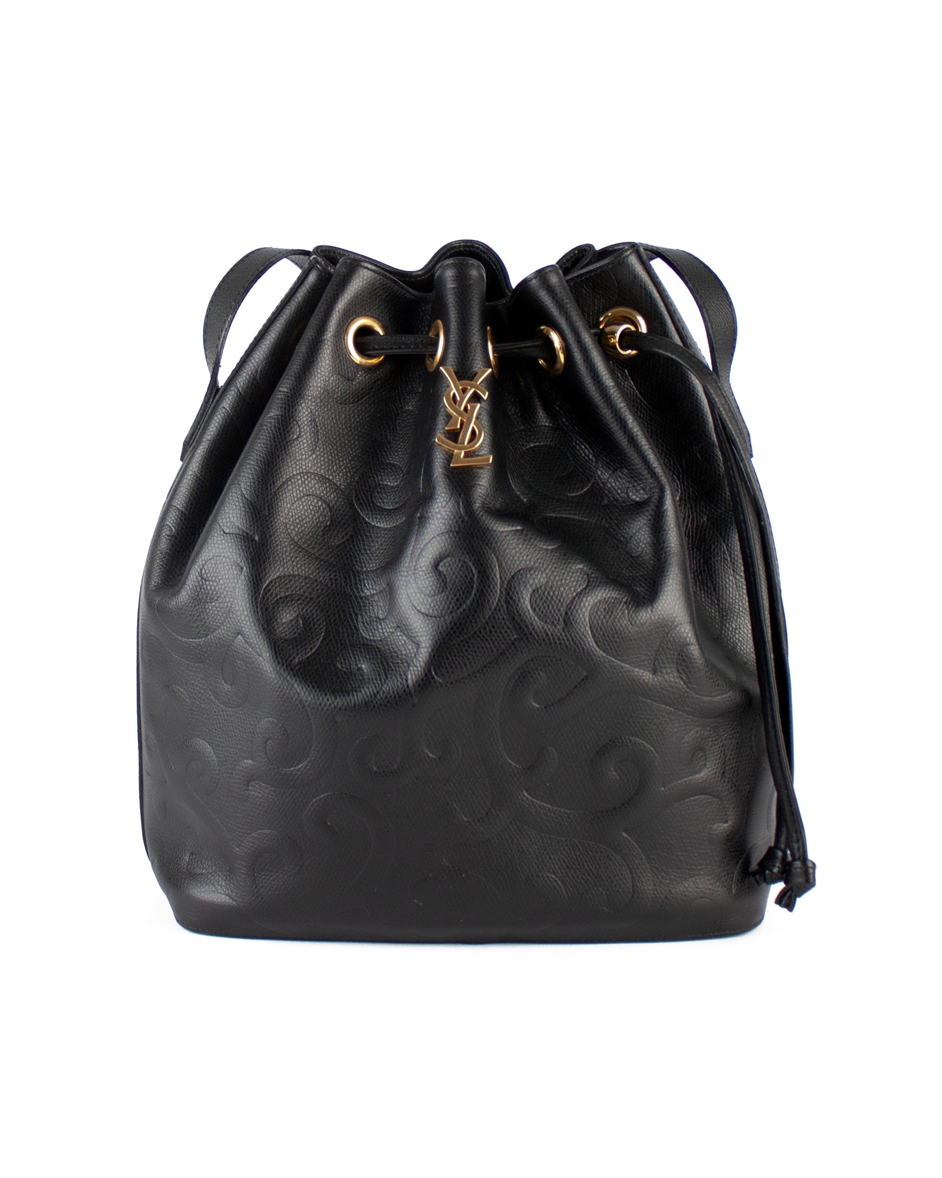 Rare 1990s Arabesque Drawstring Bucket Bag