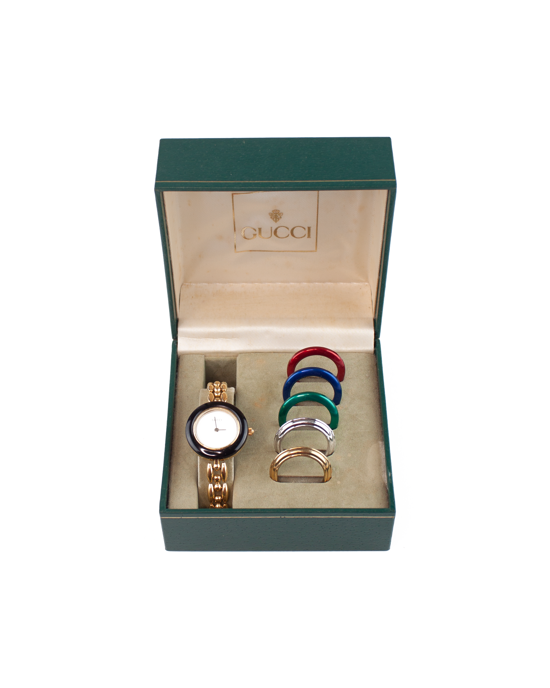 Interchangeable Gold Bezel Chain Watch - 6 Colours