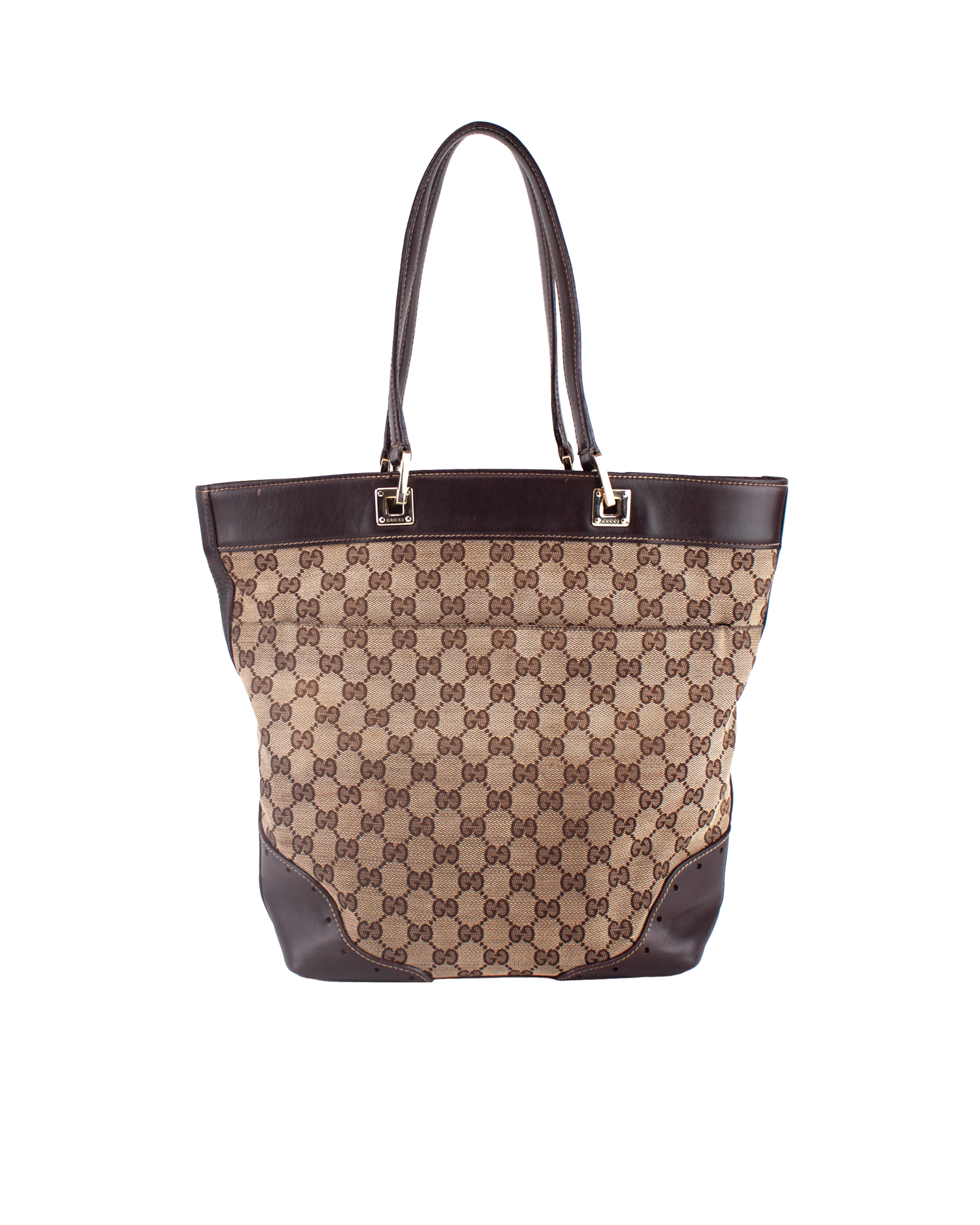 GG Canvas Tote Bag Brown