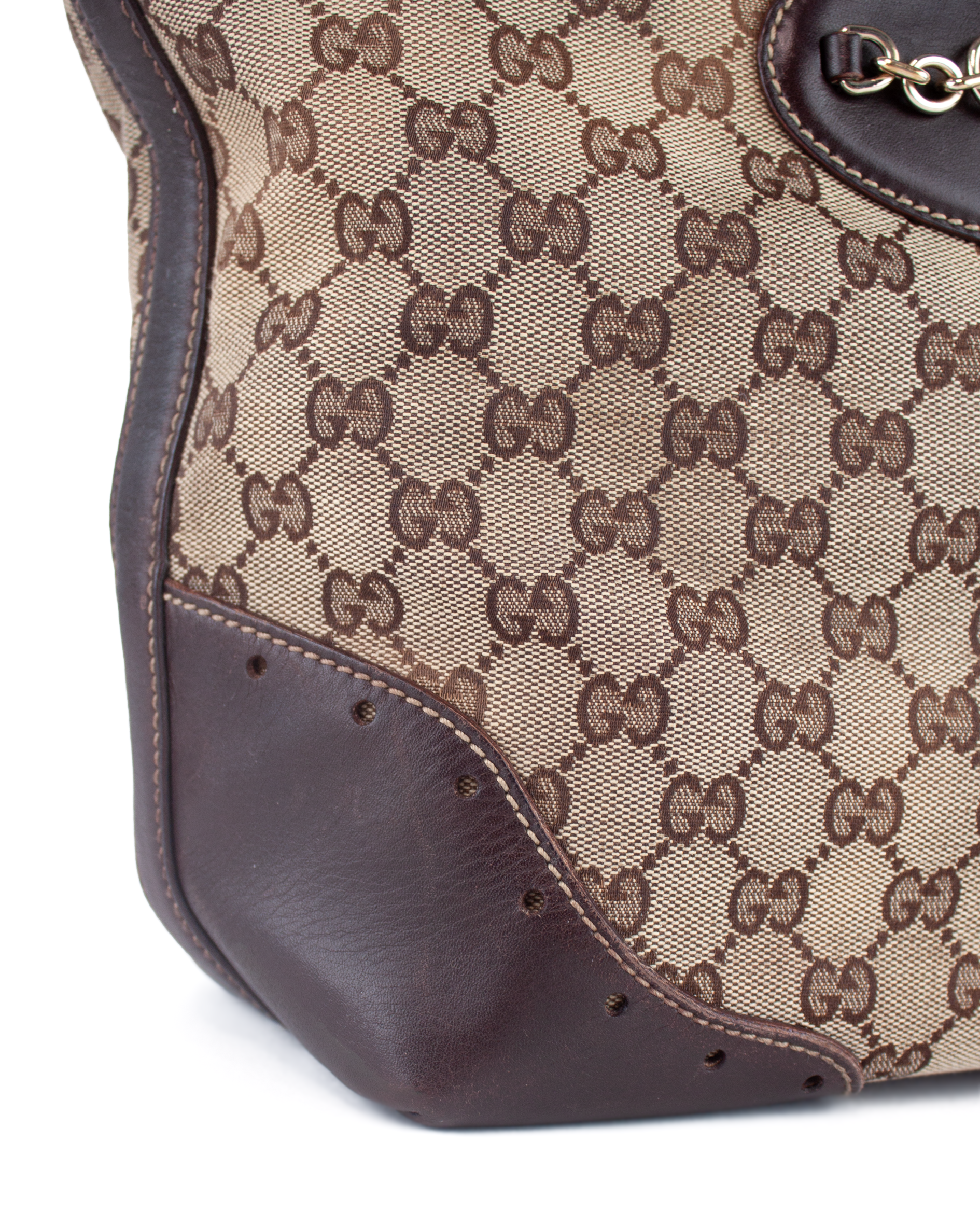 GG Canvas Tote Bag Brown