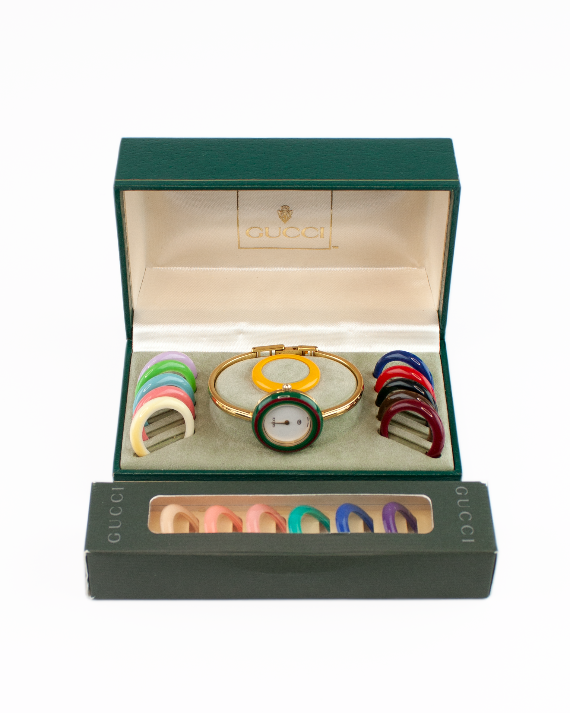 Interchangeable Gold Bezel Watch - 18 Colours