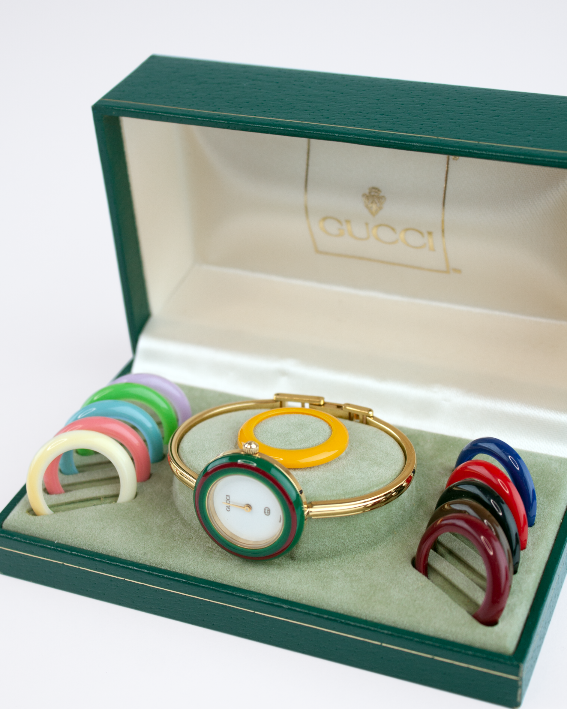 Interchangeable Gold Bezel Watch - 18 Colours