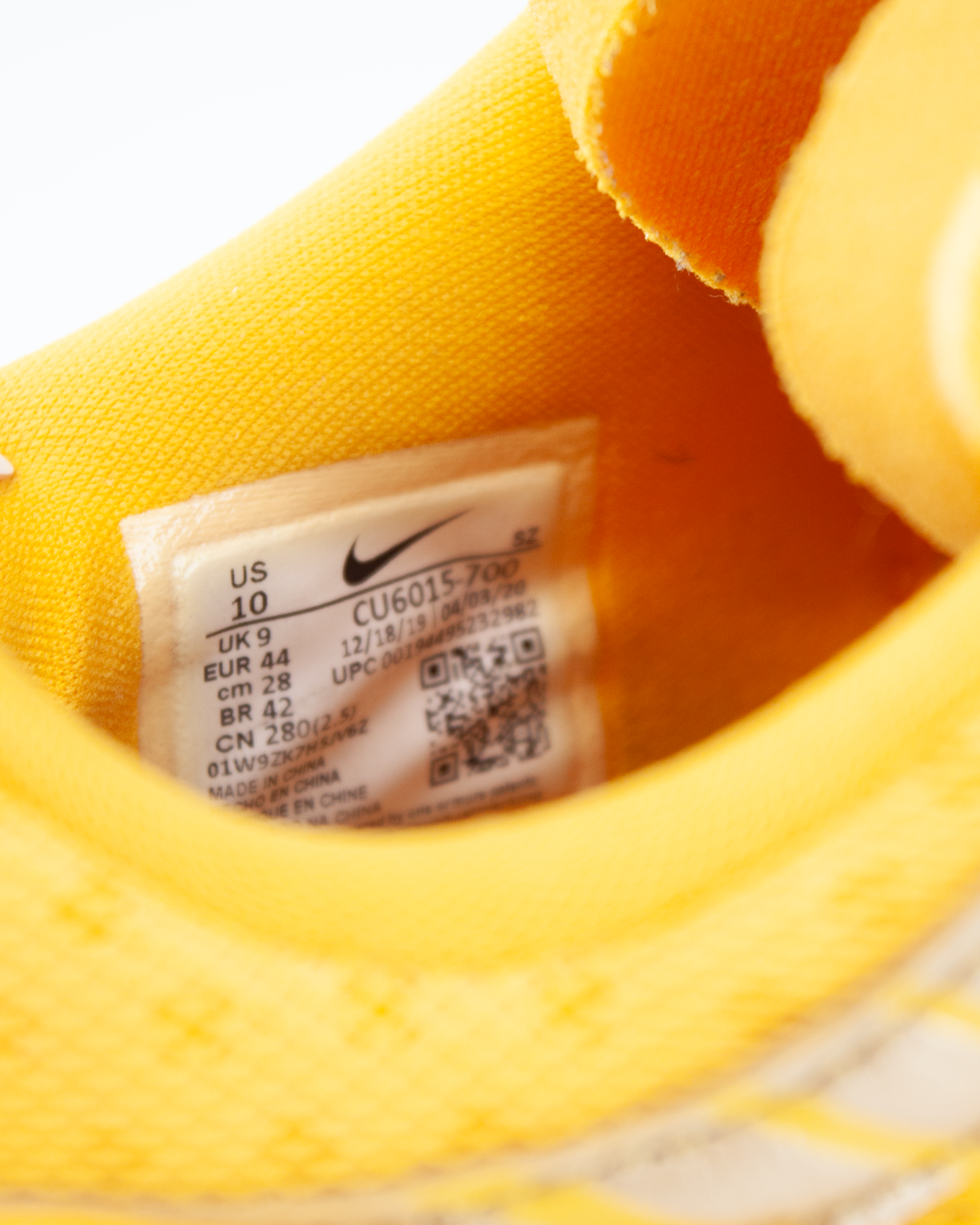 Off White x Nike Rubber Dunk 'University Gold'