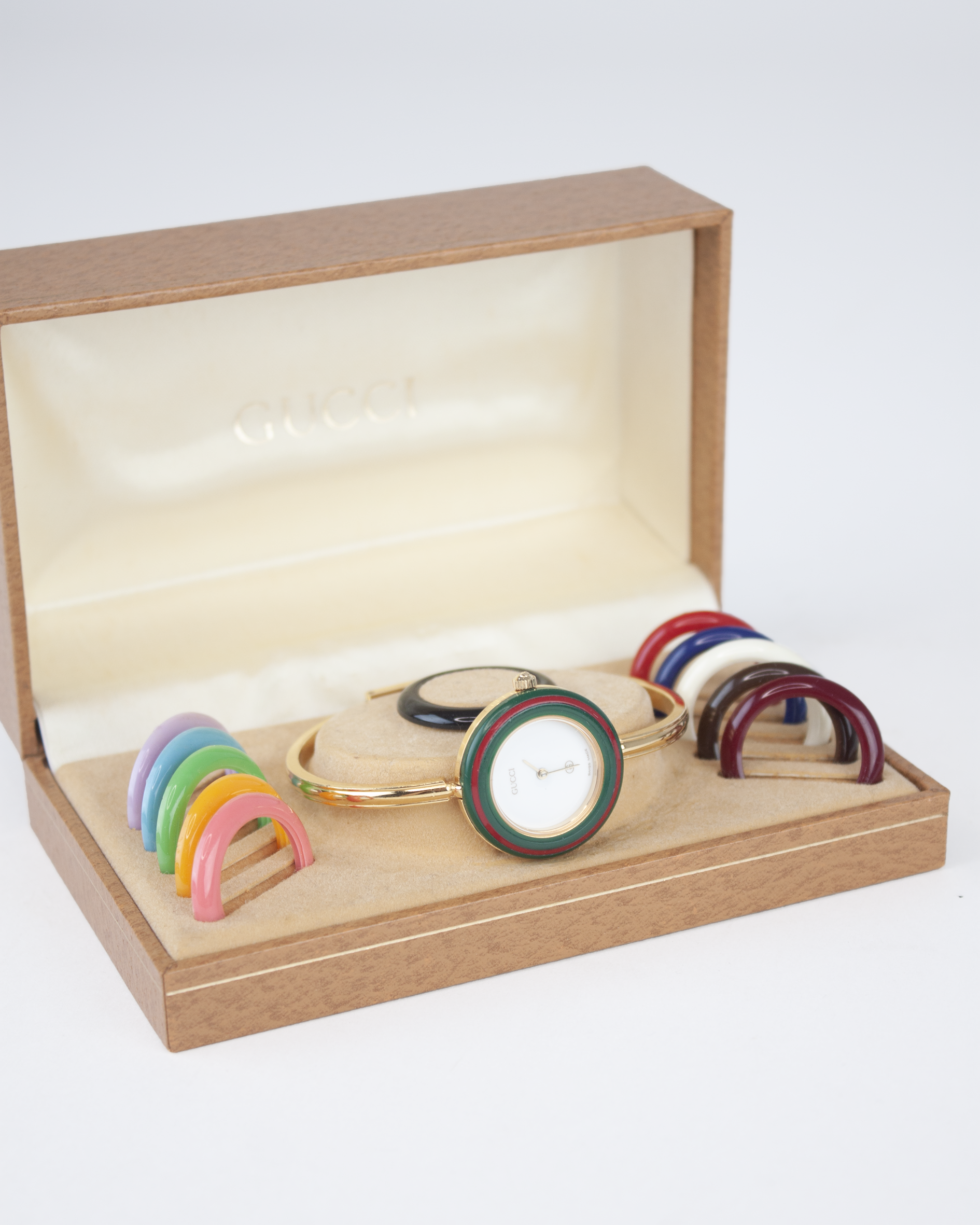 Interchangeable Gold Bezel Watch - 12 Colours