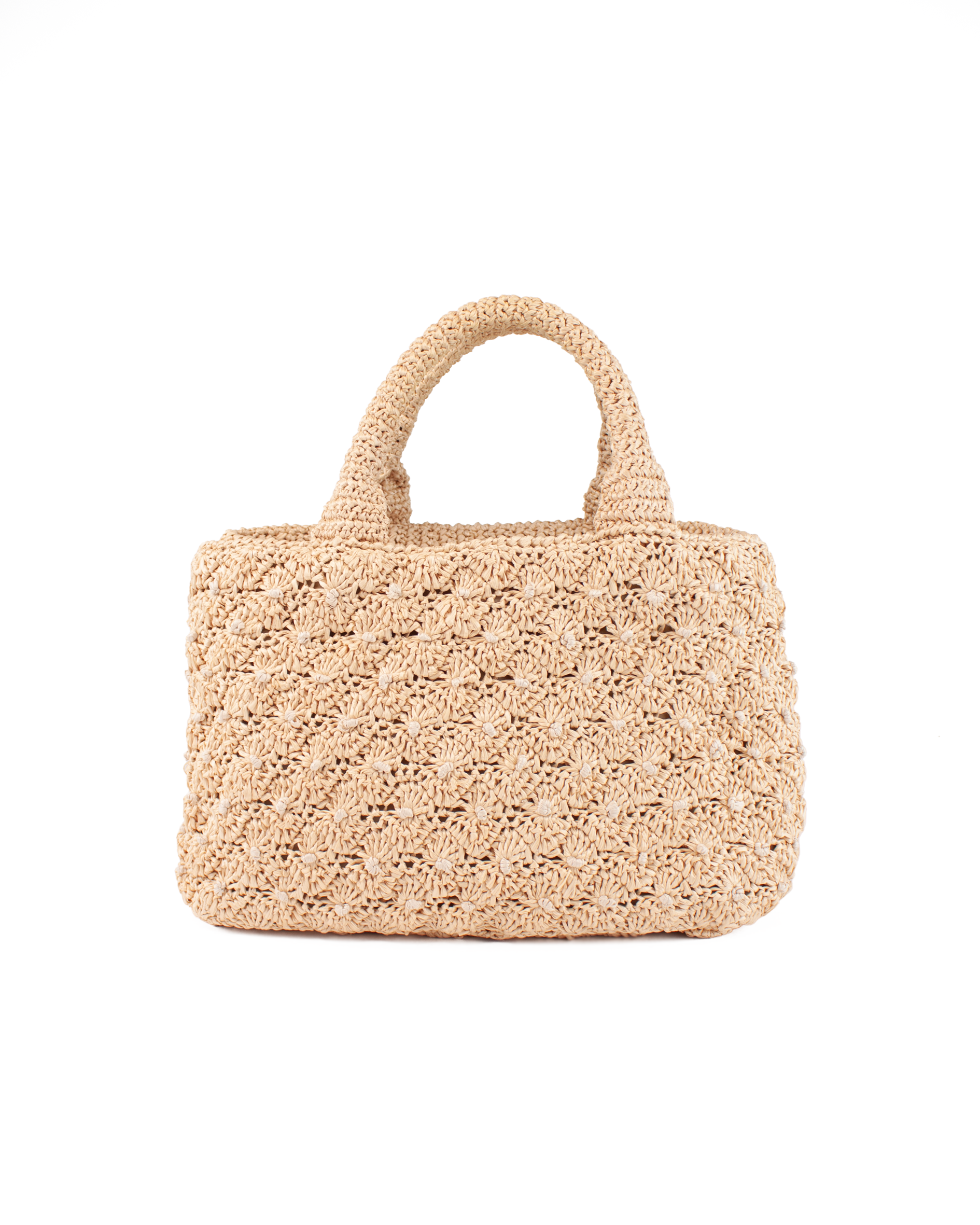 Raffia Satchel Bag