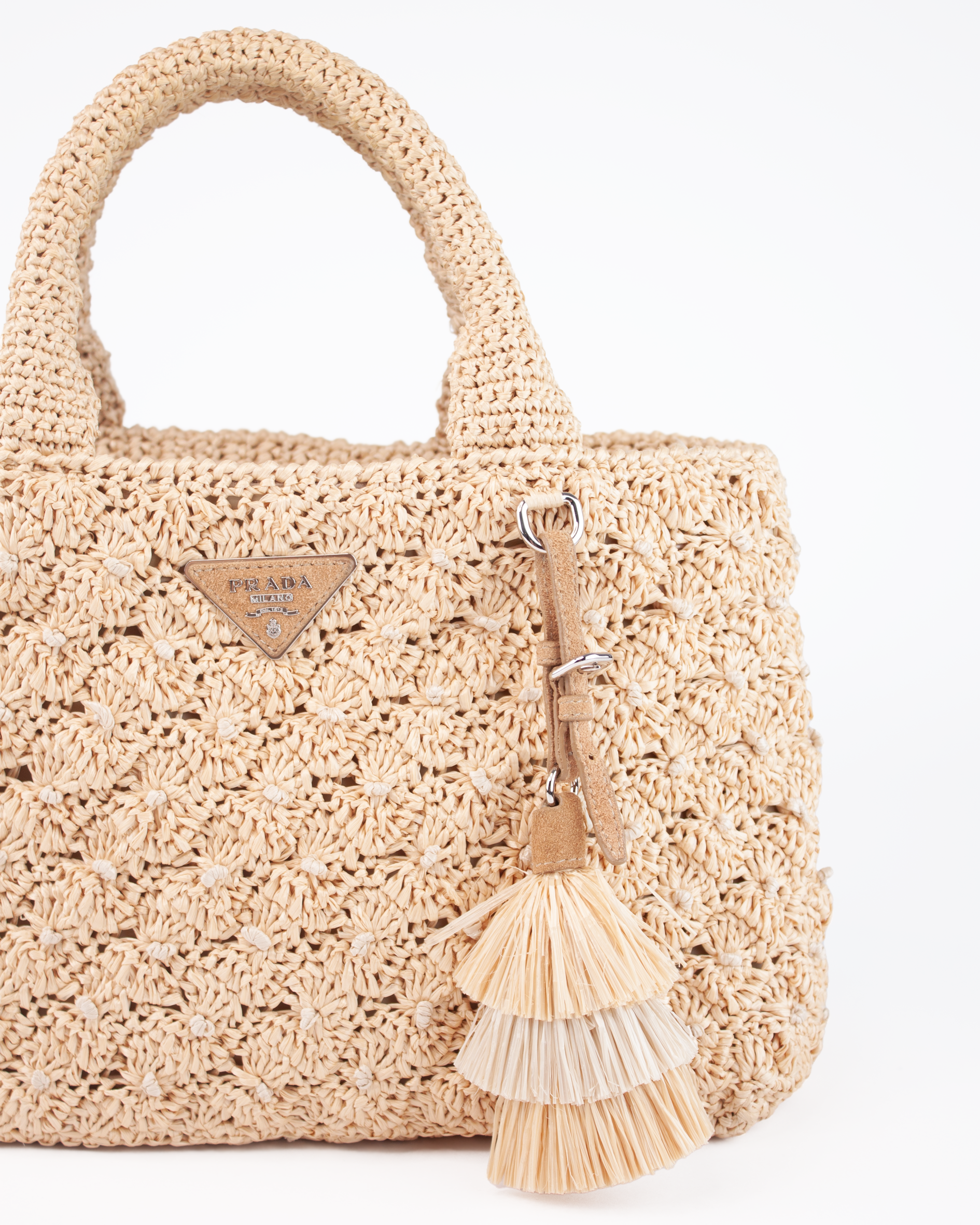 Raffia Satchel Bag