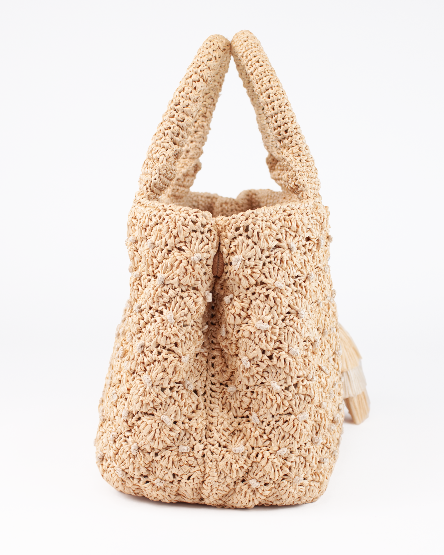 Raffia Satchel Bag