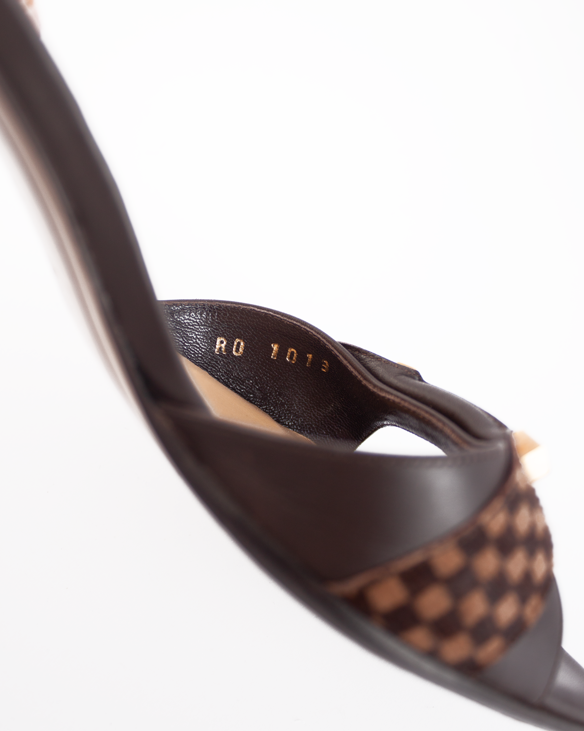Vintage Calf Hair Damier Mules